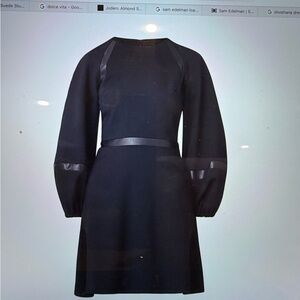 Shoshanna Etsy Leather Trim Dress